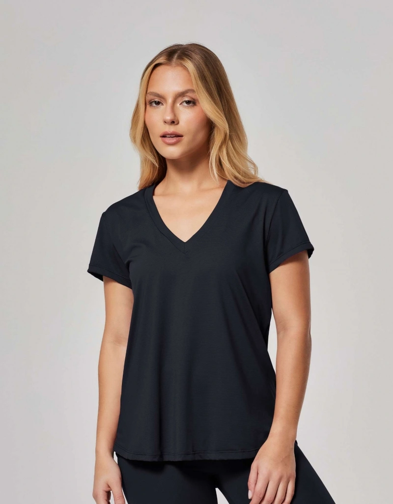 Vestem - Blusa Dry Fit Manga Curta Janice Preto - BMC31.ESS.C0002