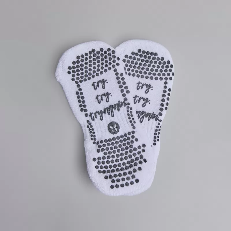 Vestem - Try Try Again White Socks Non-slip Sneakers - MEI08.C0001