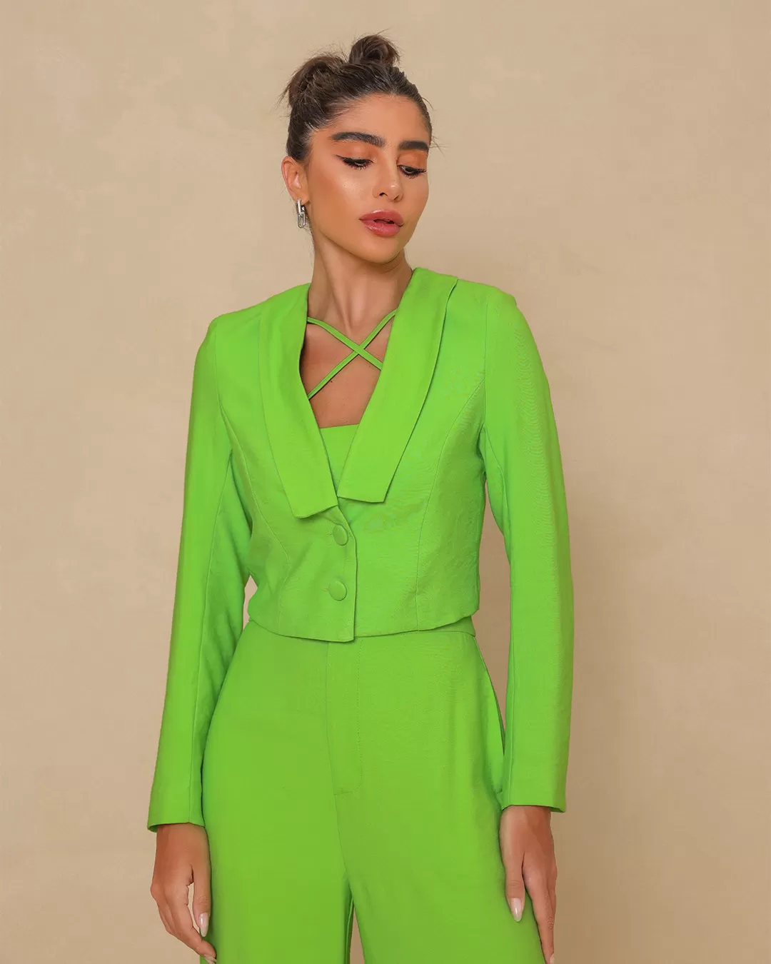 Dot Clothing - Set Dot Clothing Pantalona and Cropped Green - 1834VERDE