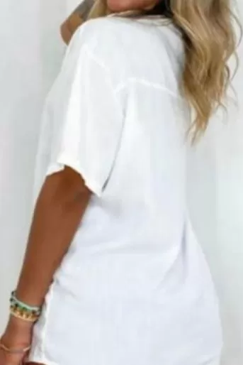 AS8 - Camisa Viscolinho Unissex Lisa Branca - TM001