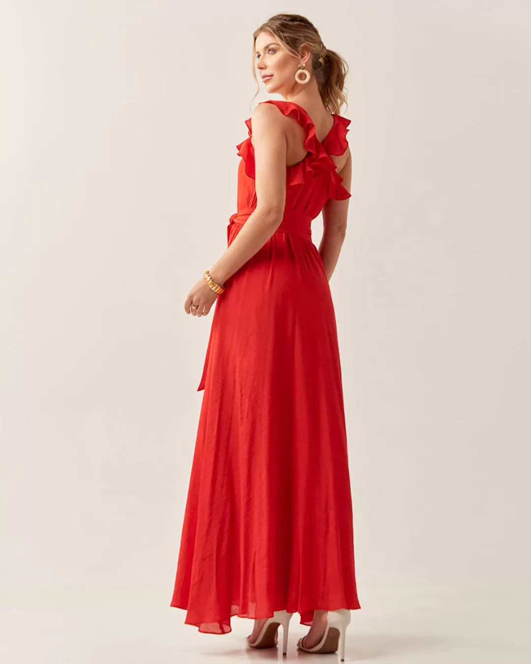 Innocence - Dress Innocence Long with Frill Red - 51073VERM