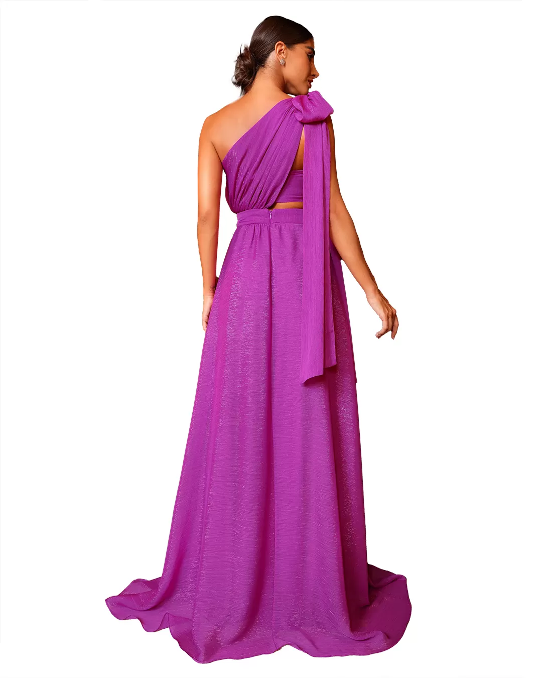 Dot Clothing - Dress Dot Clothing Long with Fuchsia Top - 1868FUCS
