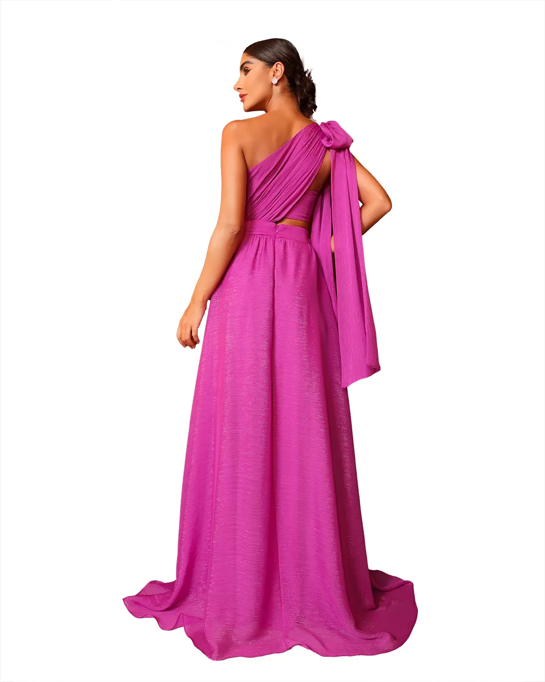 Dot Clothing - Dress Dot Clothing Long with Pink Top - 1868PINK