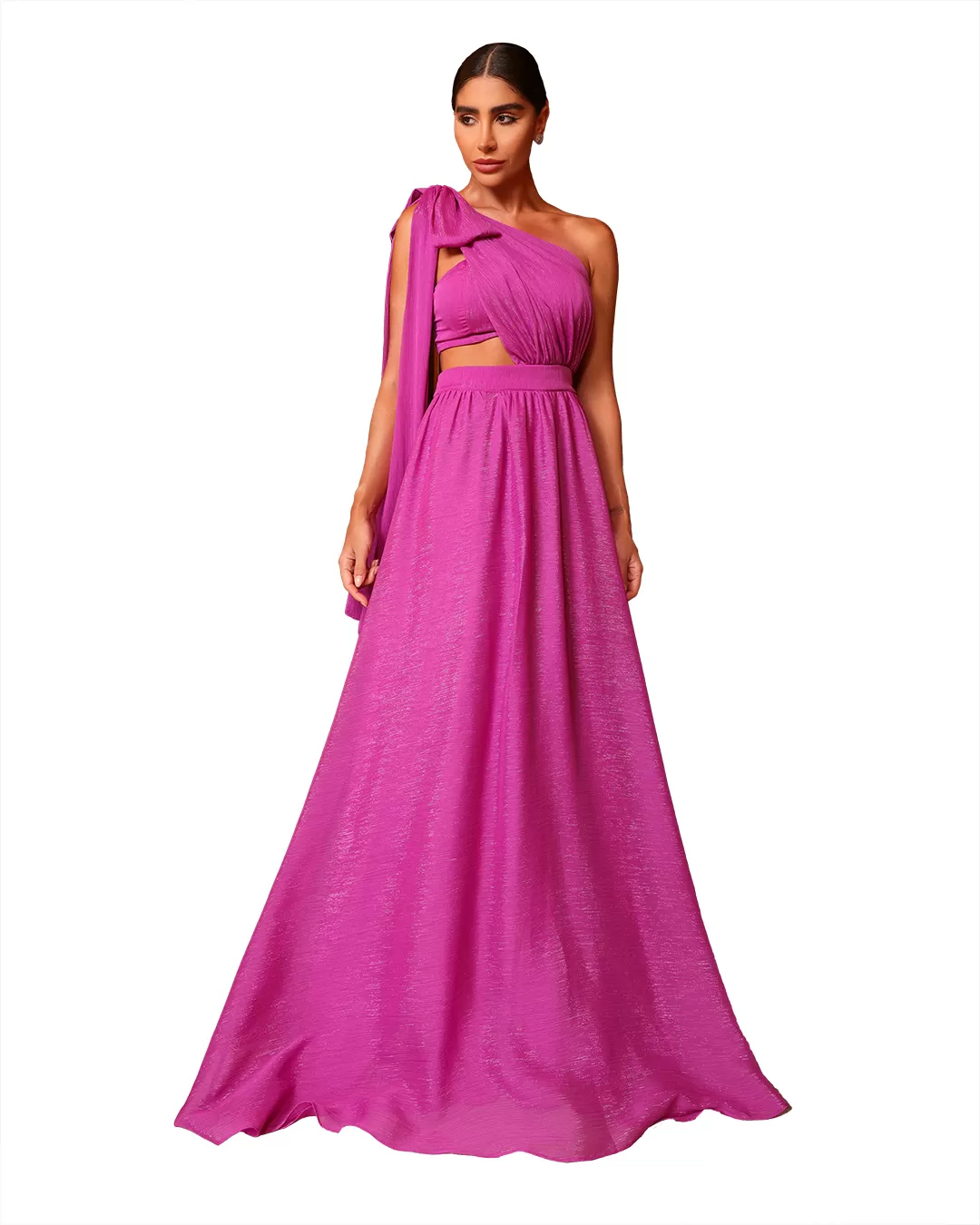 Dot Clothing - Dress Dot Clothing Long with Pink Top - 1868PINK