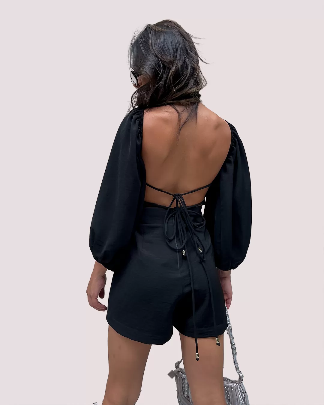 Oxigênio - Romper Oxygen Long Sleeve Black - 224521PRETO