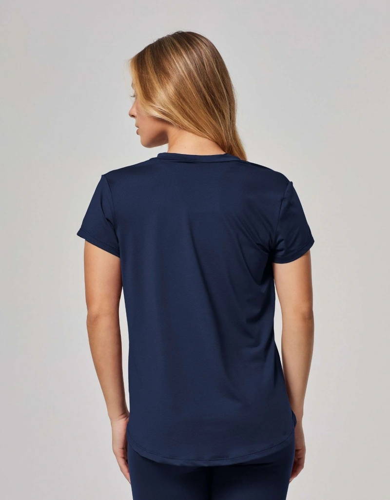 Vestem - Blusa Manga Curta Janice Azul Marinho Escuridão - BMC31.ESS.C0173