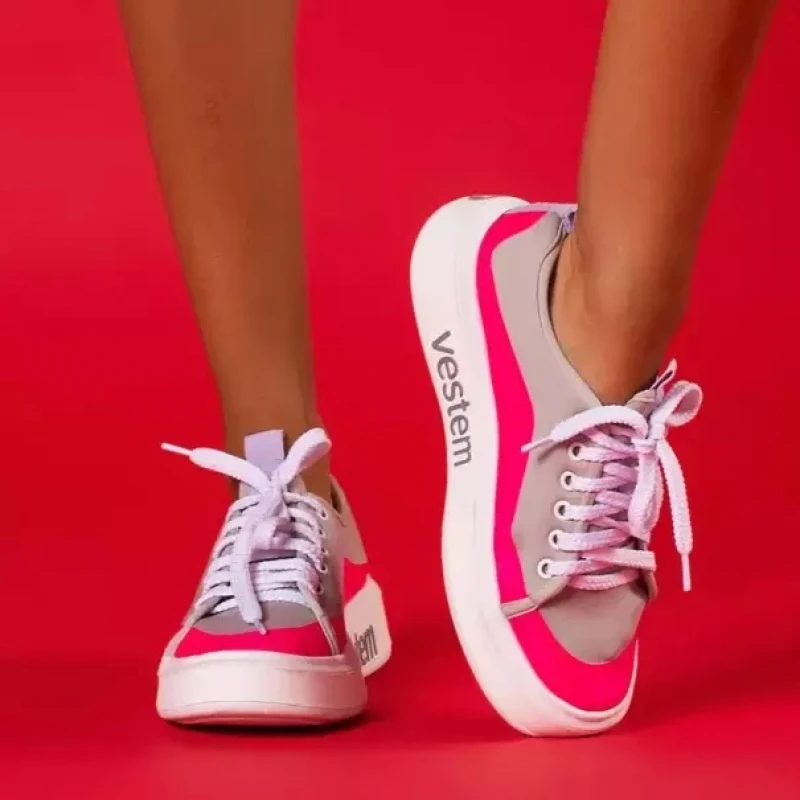 Vestem - Tenis Monalisa Pink e Cinza - TE24.C0011