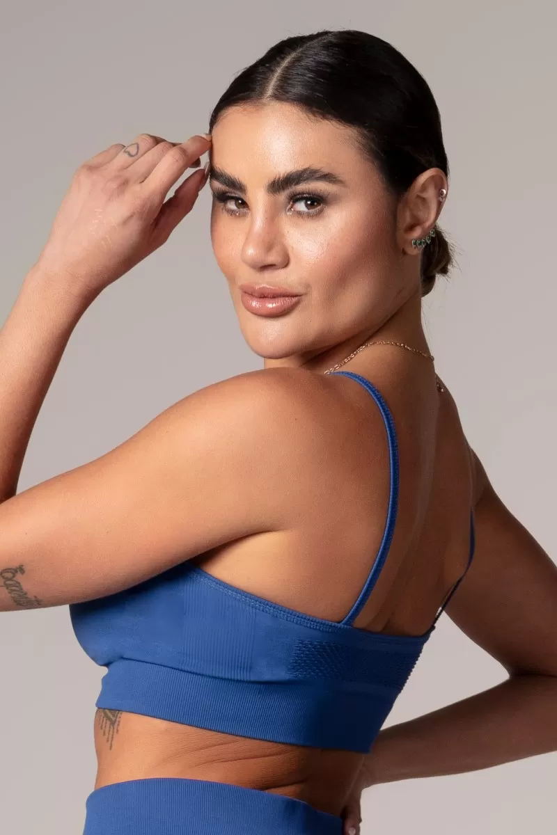 Hipkini - Top Lately Seamless Azul com bordado - 33330013