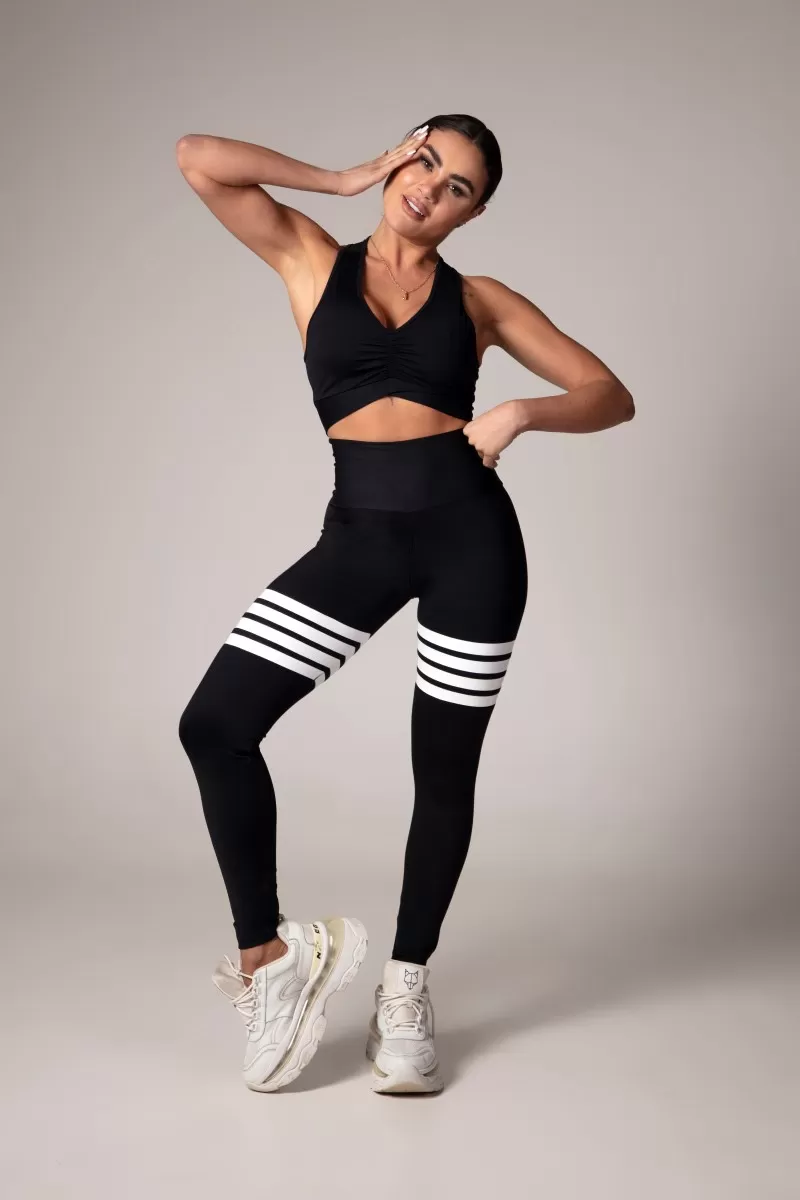 Hipkini - Top Lately Fitness Preto Franzido - 33330046