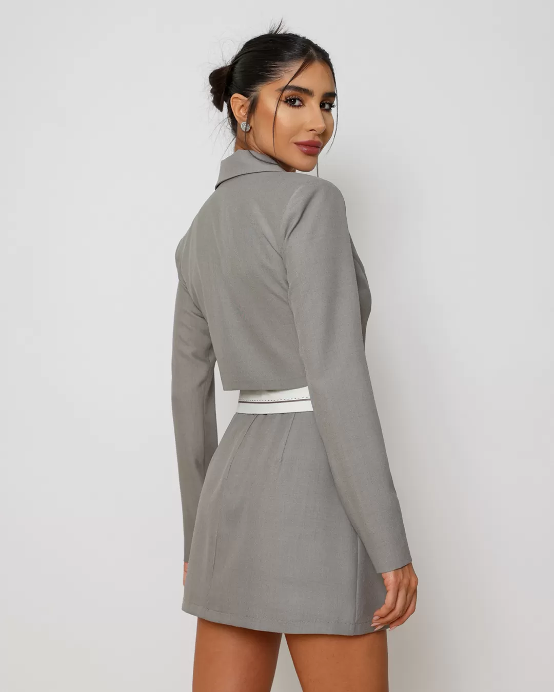 Dot Clothing - Conjunto Dot Clothing Saia Alfaiataria Fendi - 2012MARROM