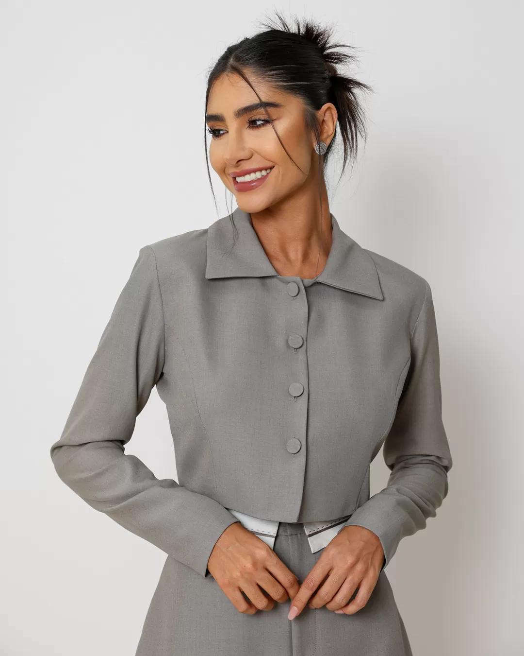 Dot Clothing - Conjunto Dot Clothing Saia Alfaiataria Fendi - 2012MARROM