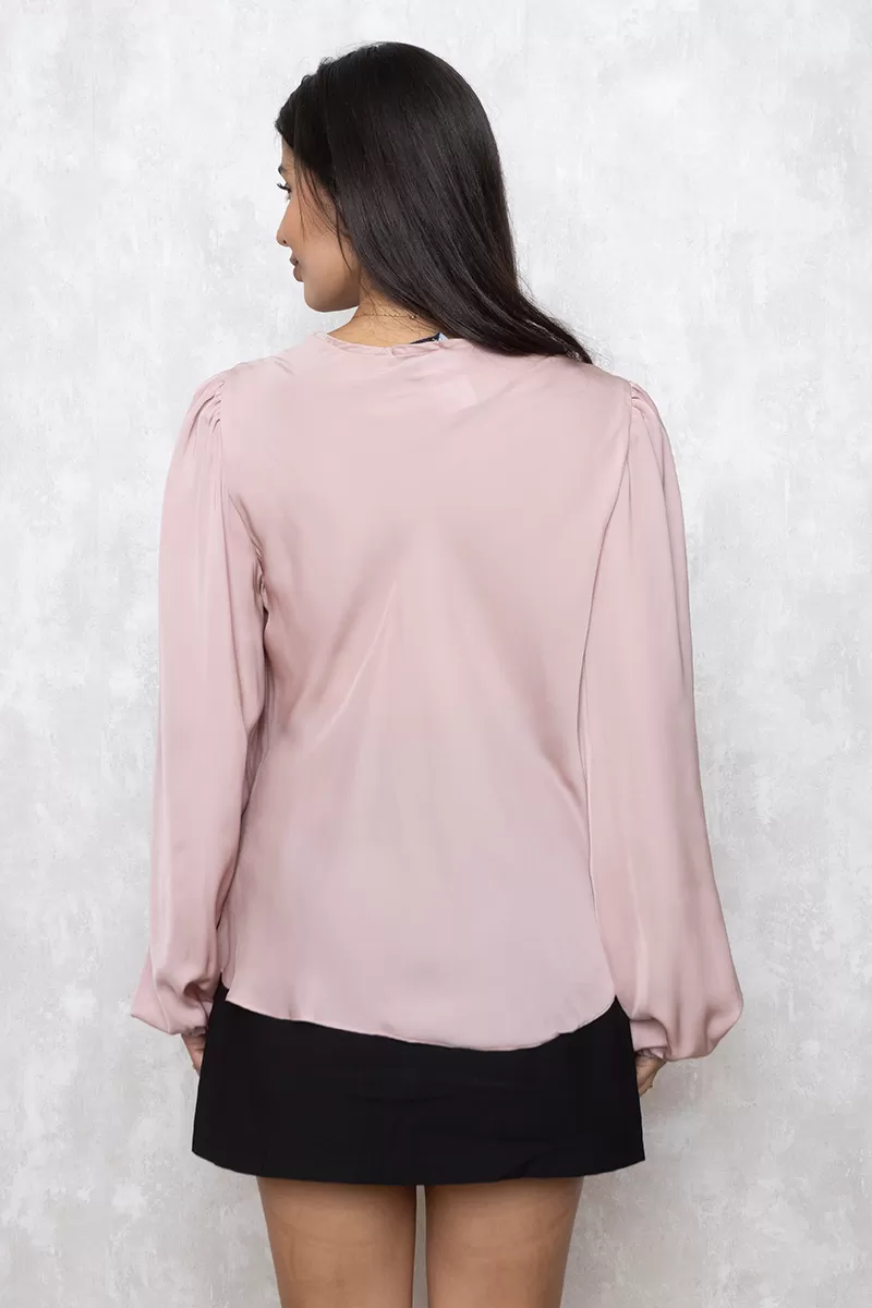 Innocence - Blusa Innocence Crepe Rose - 11134ROSE