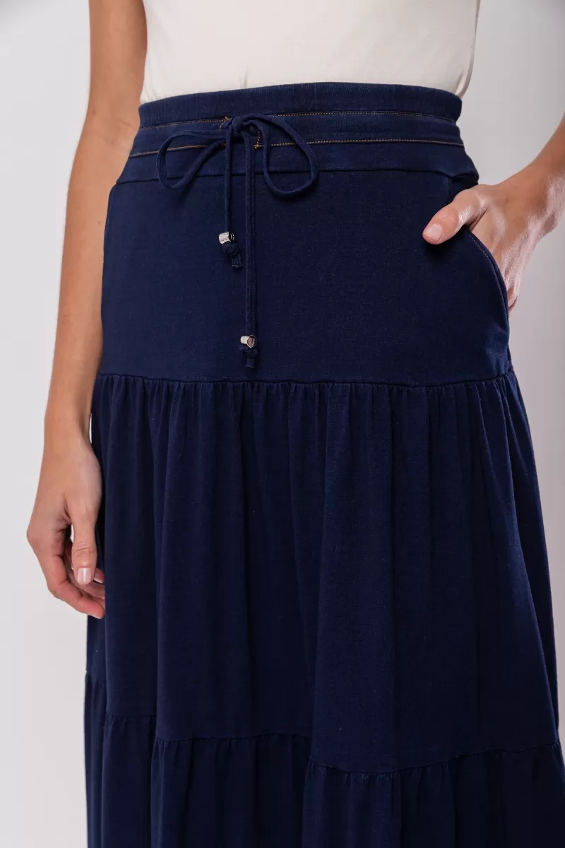 Hidrogênio - TRES MARIAS LONG SKIRT WITH CHANNELS AND ROLLER - 18599042