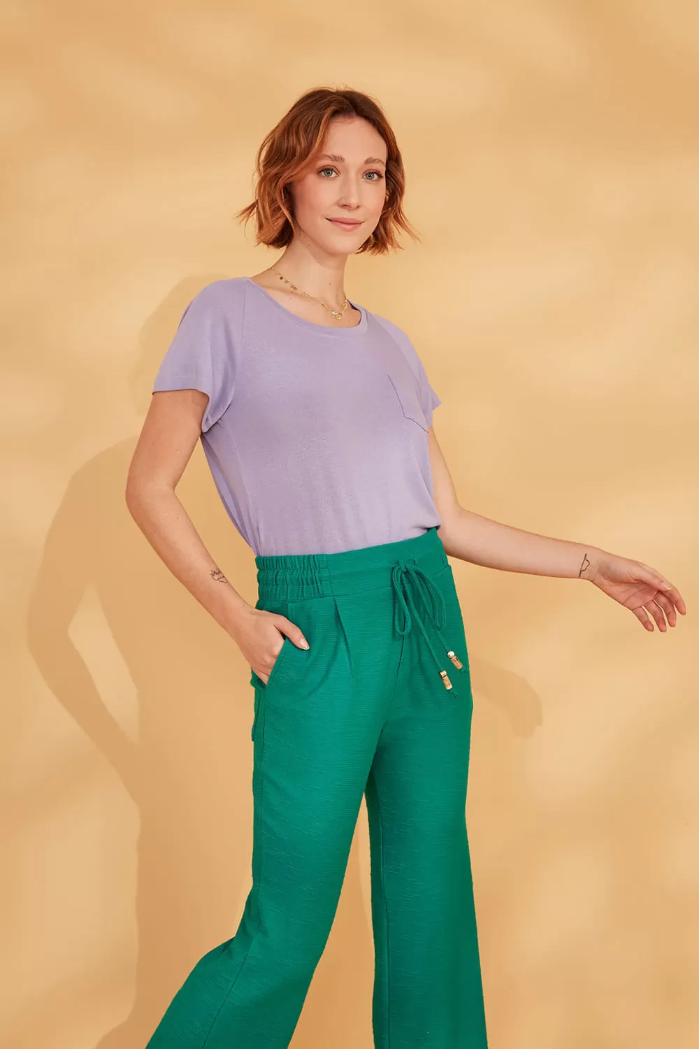 Hidrogênio - CALÇA PANTALONA COM CÓS DE ELÁSTICO RAICA VICTORIA - 19142440