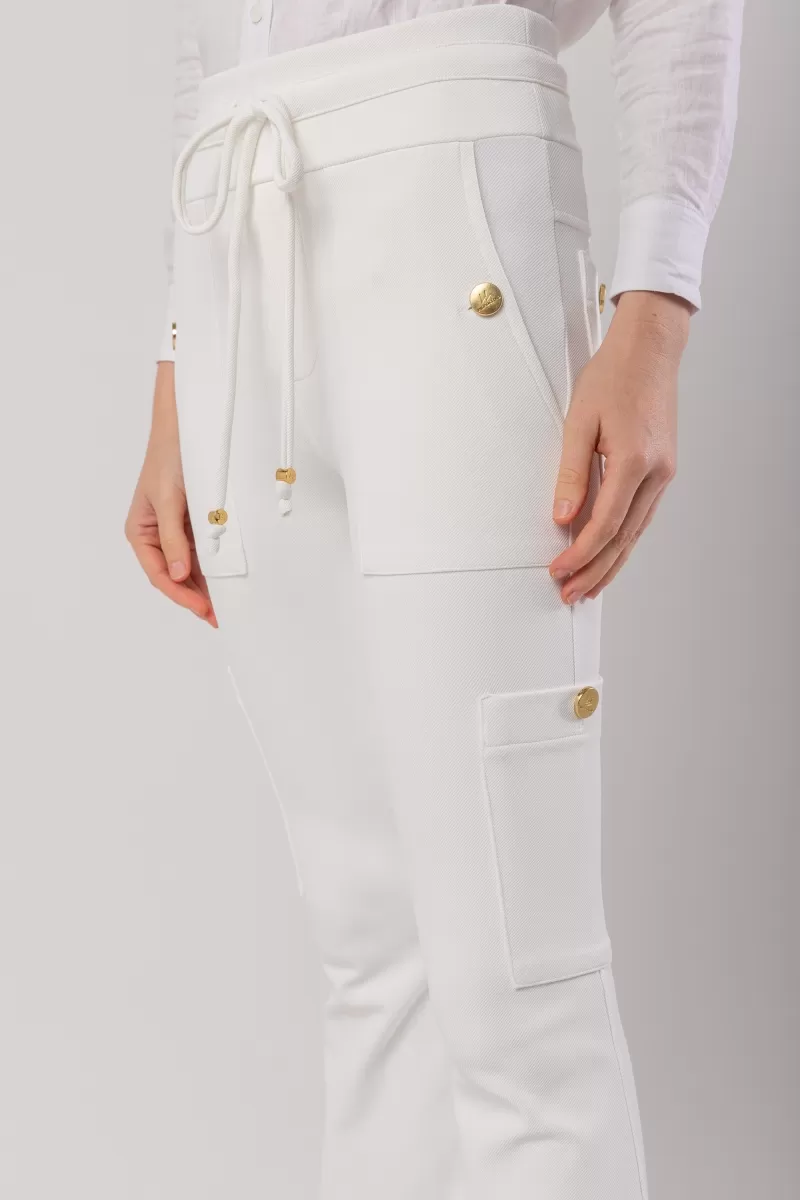 Hidrogênio - CALÇA EMANUELLE FLARE ARTIX CANALETA OFF WHITE - 19086018