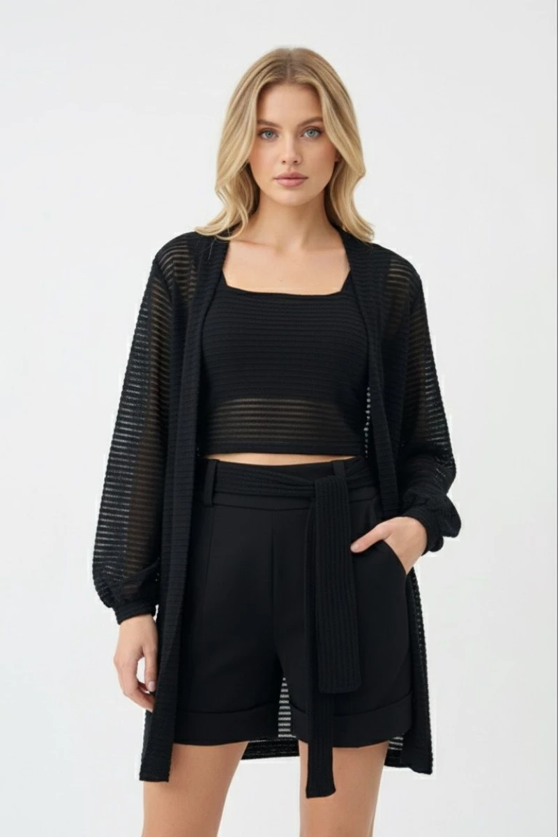 Hidrogênio - TWINSET COM REGATA E FAIXA PRETO - 19224001