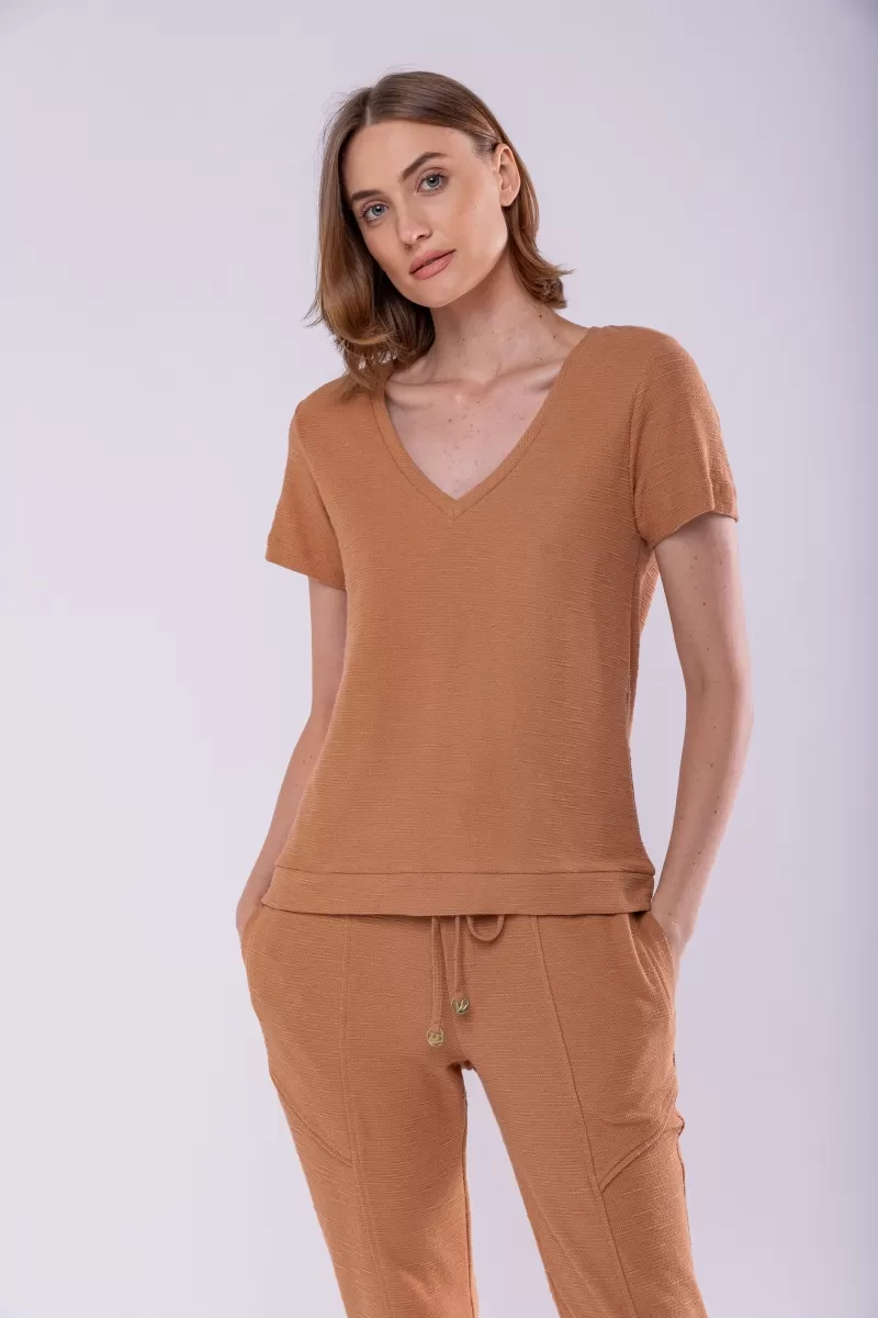 Hidrogênio - CAMISETA DE MOLETOM CAQUE - 18455380