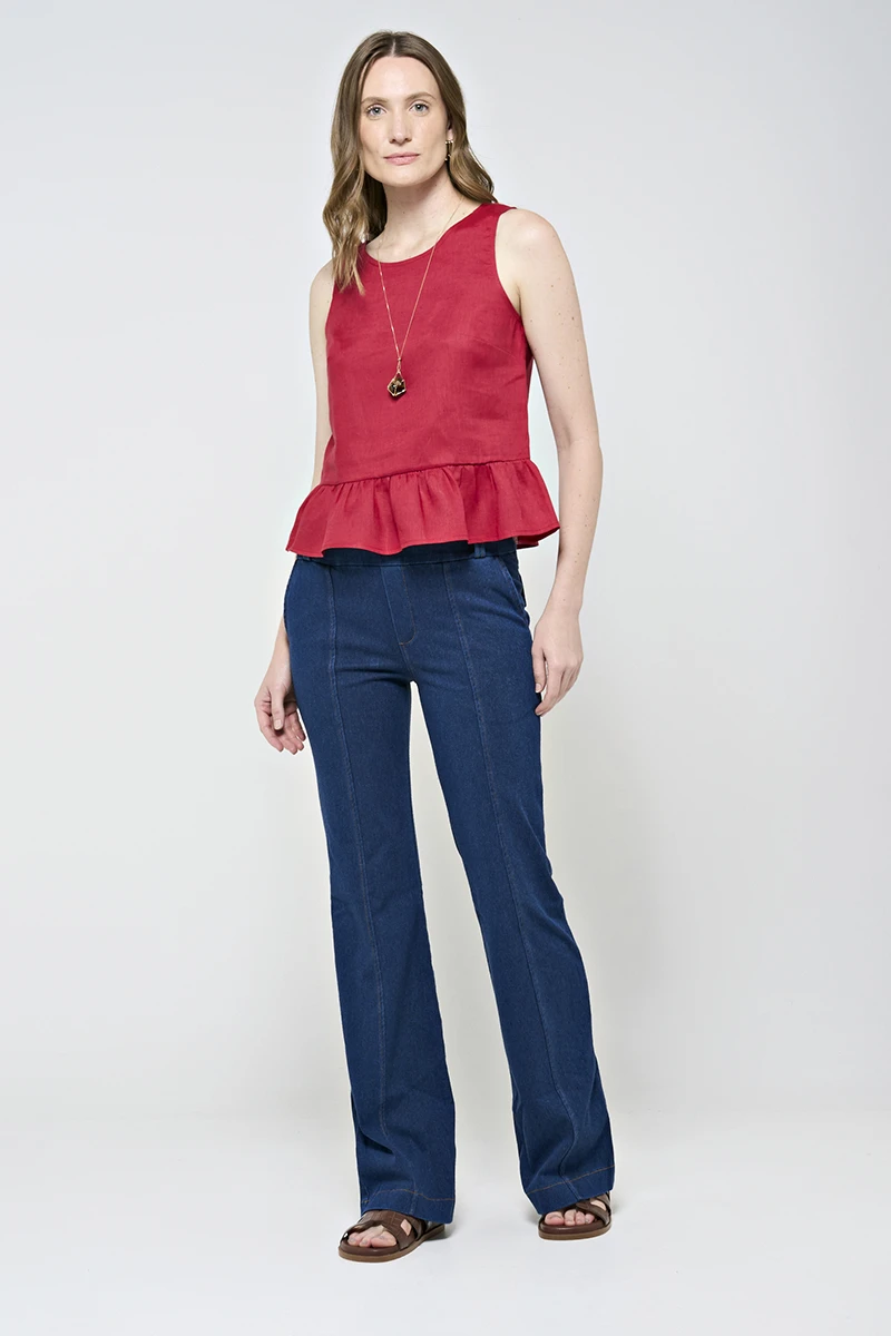 Hidrogênio - IVETE JEANS STRAIGHT PANTS - 19453042