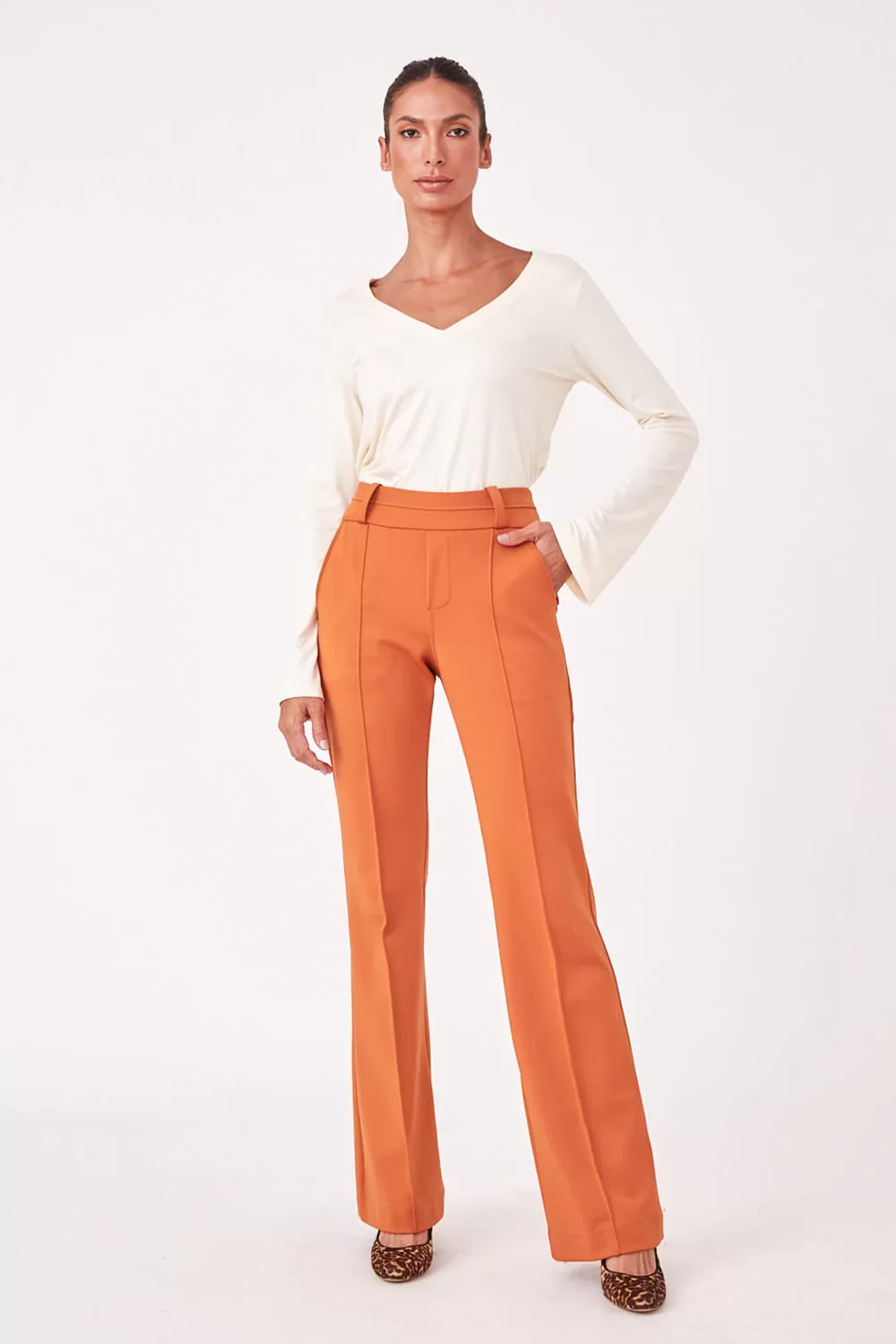 Hidrogênio - PINK ORANGE STRAIGHT PANTS - 19480010
