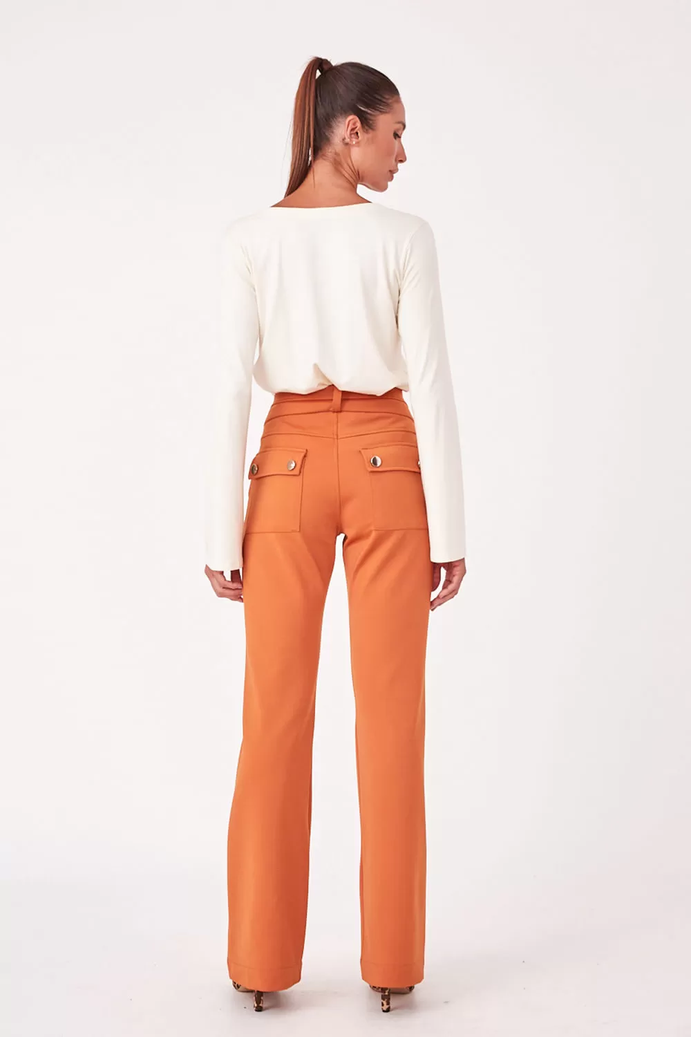 Hidrogênio - PINK ORANGE STRAIGHT PANTS - 19480010
