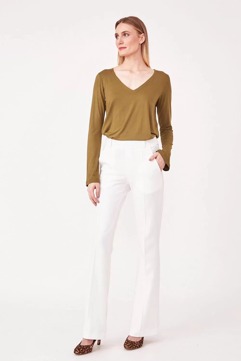 Hidrogênio - PINK STRAIGHT PANTS OFF WHITE - 19480018