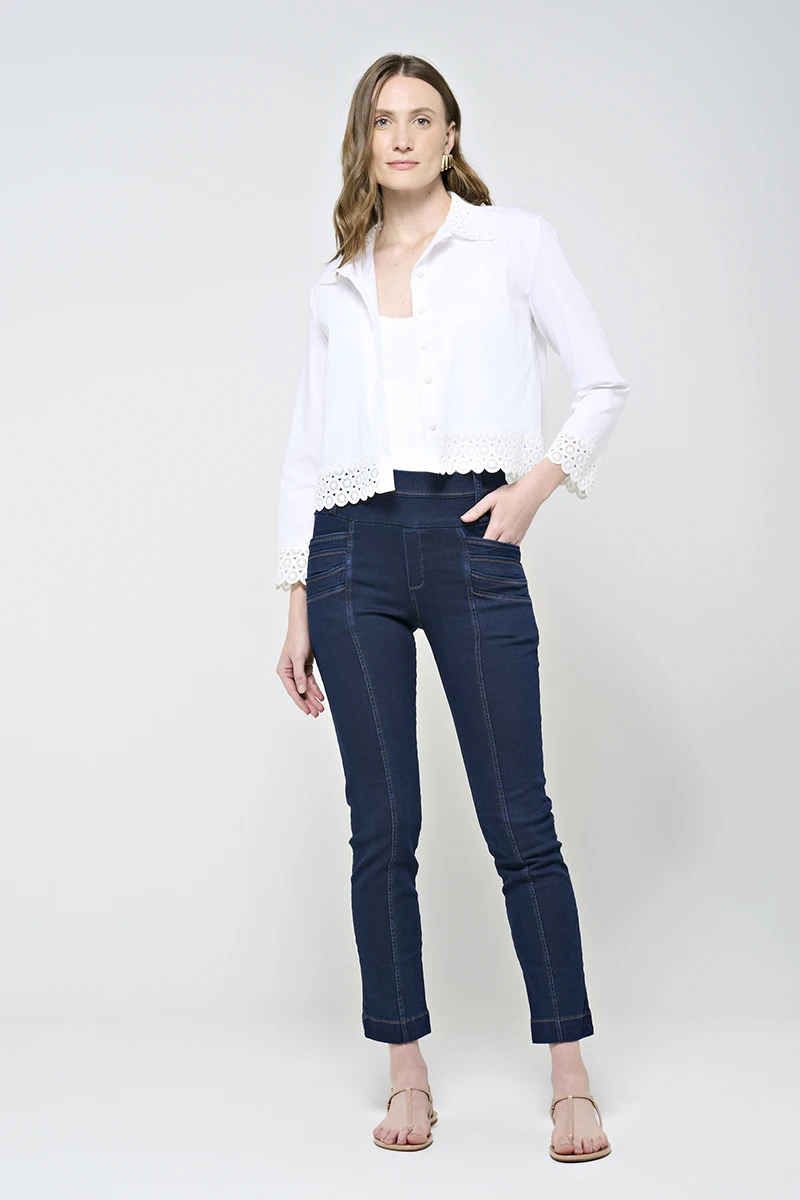 Hidrogênio - CATARINA JEANS SKINNY PANTS - 19627042