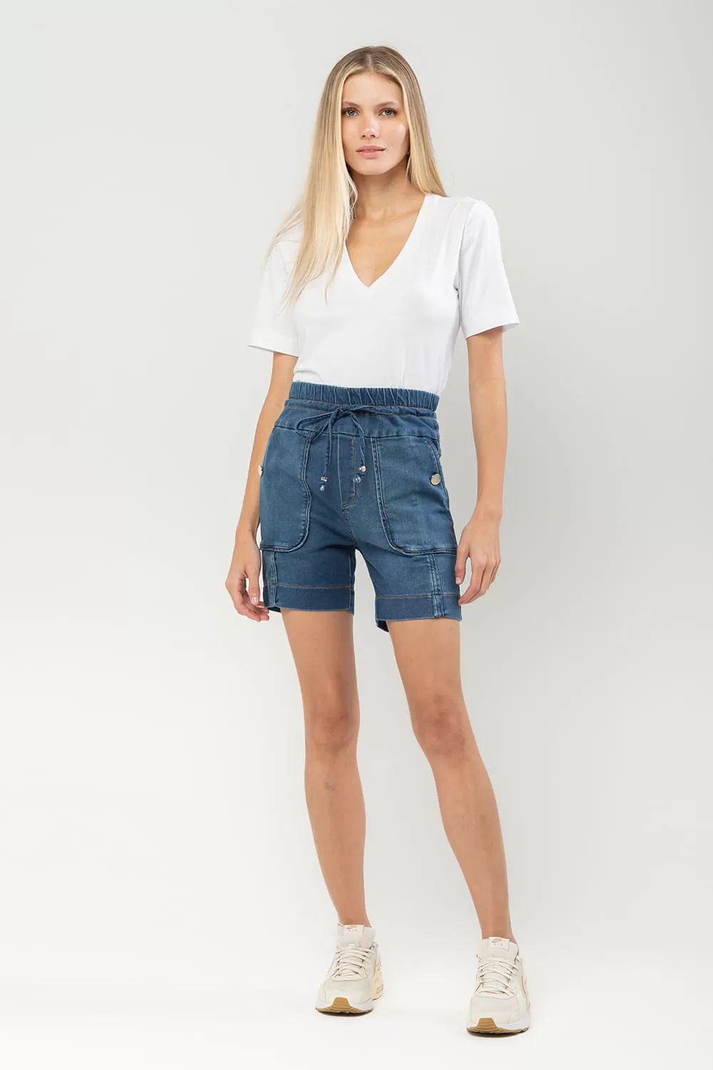 Hidrogênio - DENIM JEANS SORAIA BERMUDA - 19593042