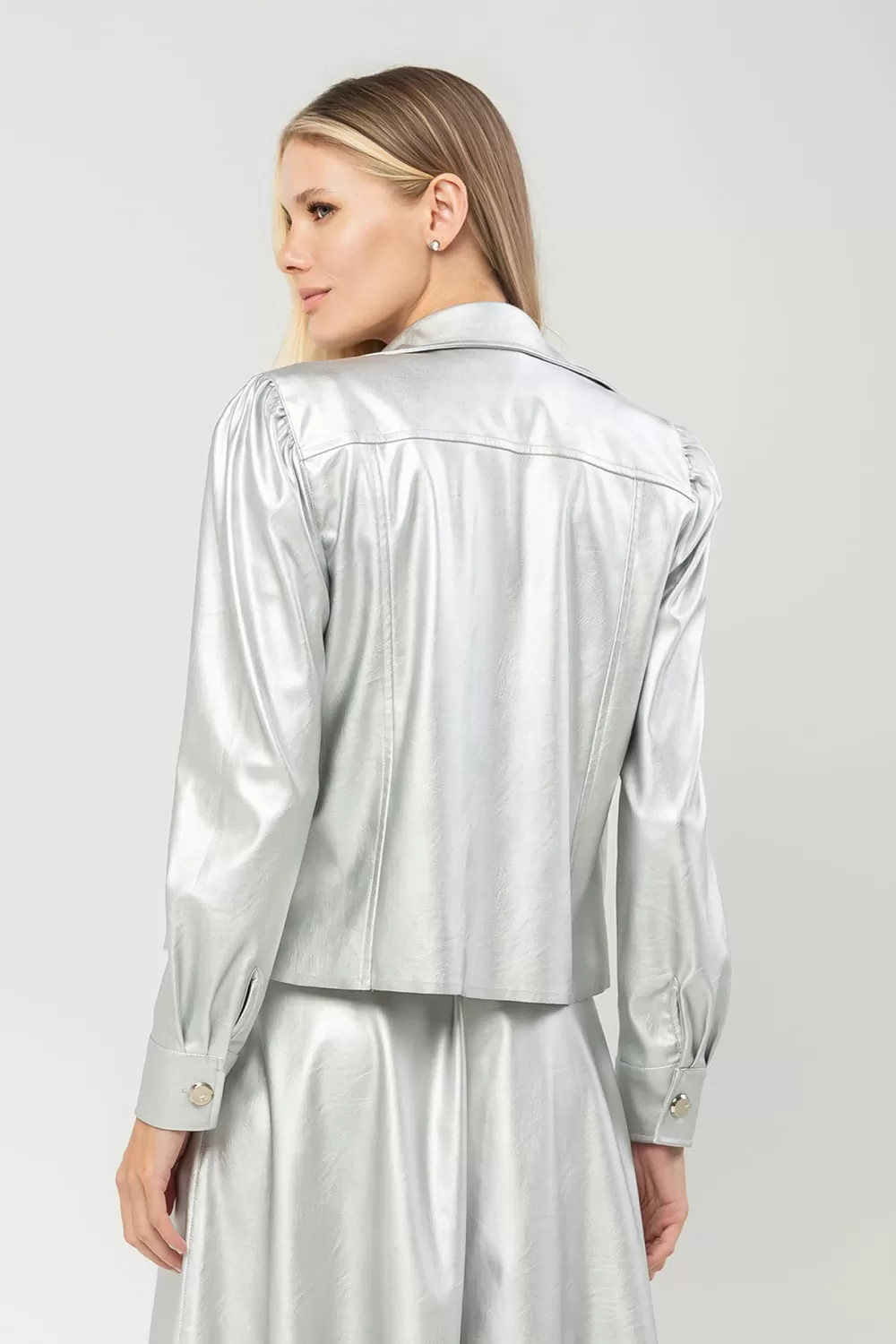 Hidrogênio - SILVER METALLIC JACKET - 19686058