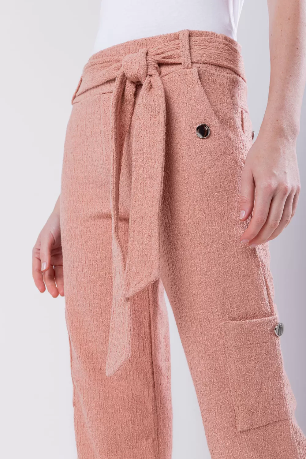 Hidrogênio - CALÇA CAMELIA PANTALONA COM BOLSO LATERAIS ROSE - 19039070