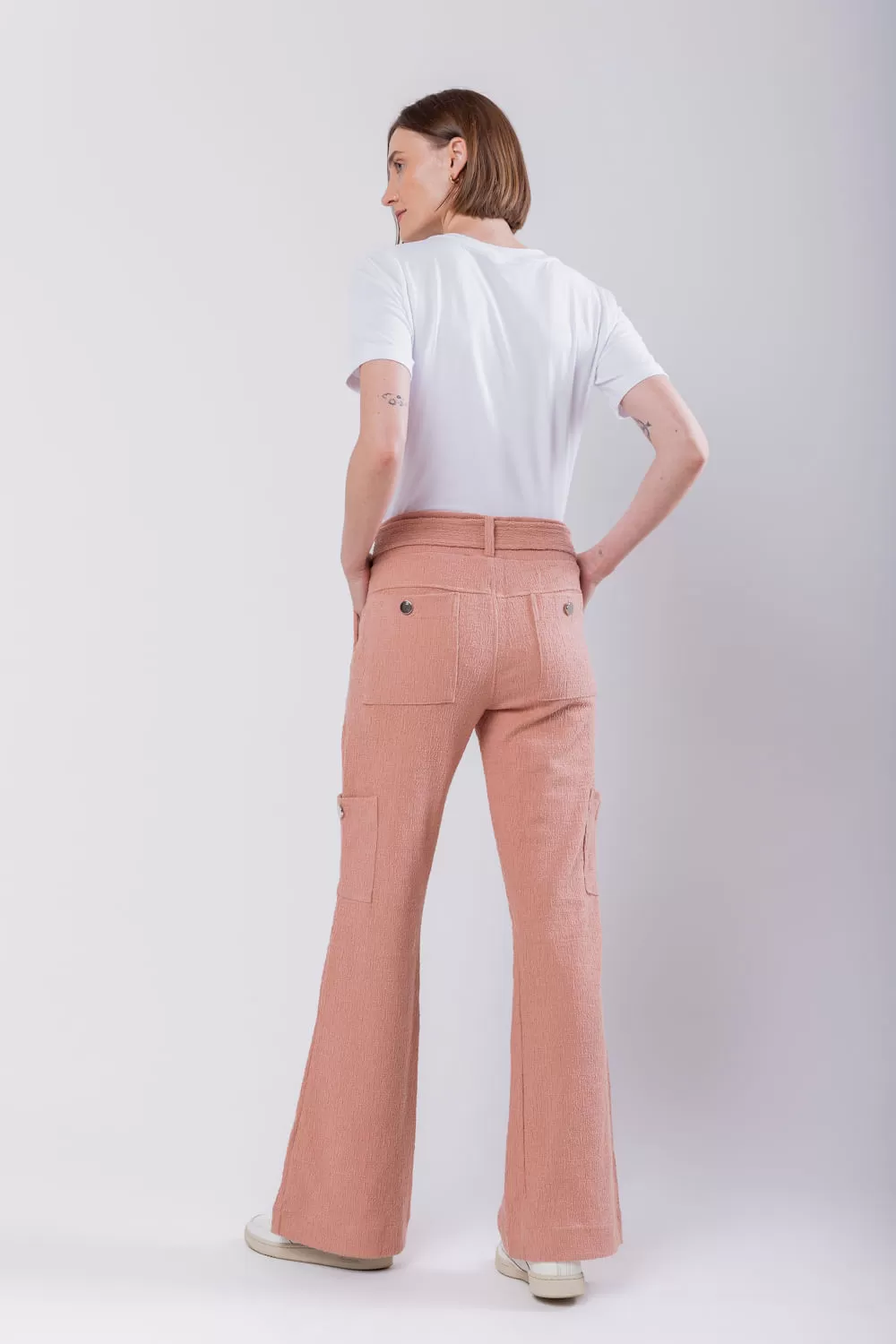 Hidrogênio - CALÇA CAMELIA PANTALONA COM BOLSO LATERAIS ROSE - 19039070