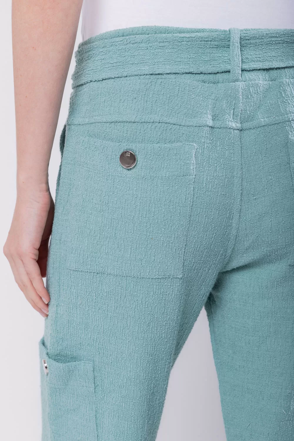 Hidrogênio - CALÇA CAMELIA PANTALONA COM BOLSO LATERAIS VERDE ÁGUA - 19039157