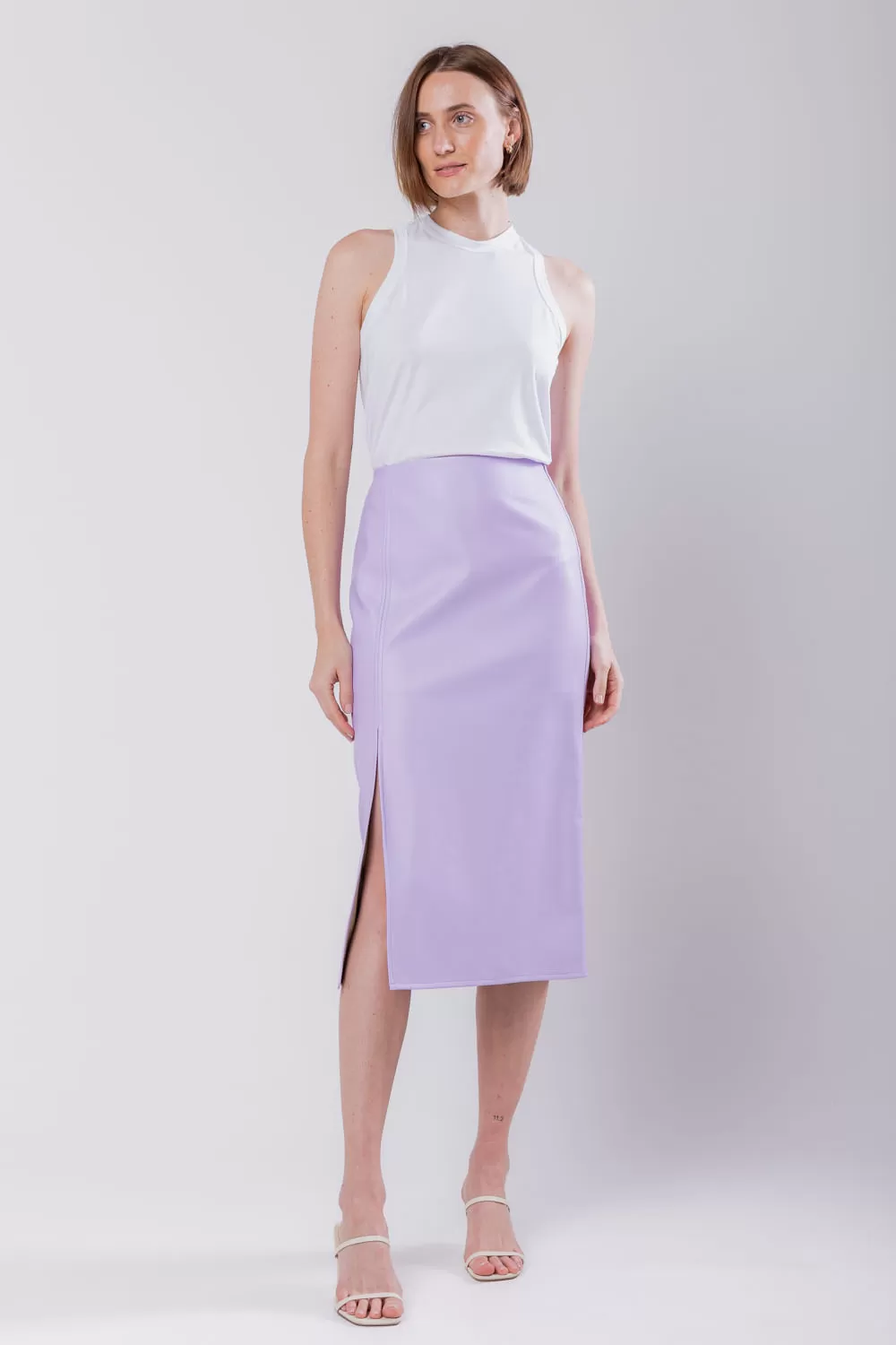 Hidrogênio - SKIRT WITH PURPLE SLIP - 19738027