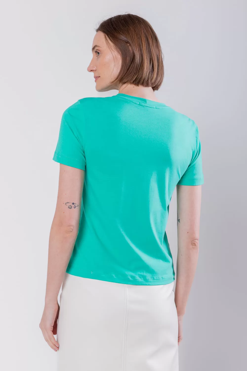 Hidrogênio - BLOUSE WITH GREEN SHOULDER - 19735009