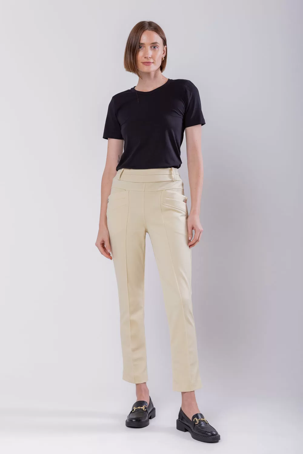 Hidrogênio - CAMILA BEIGE FISHERMAN PANTS - 19510003