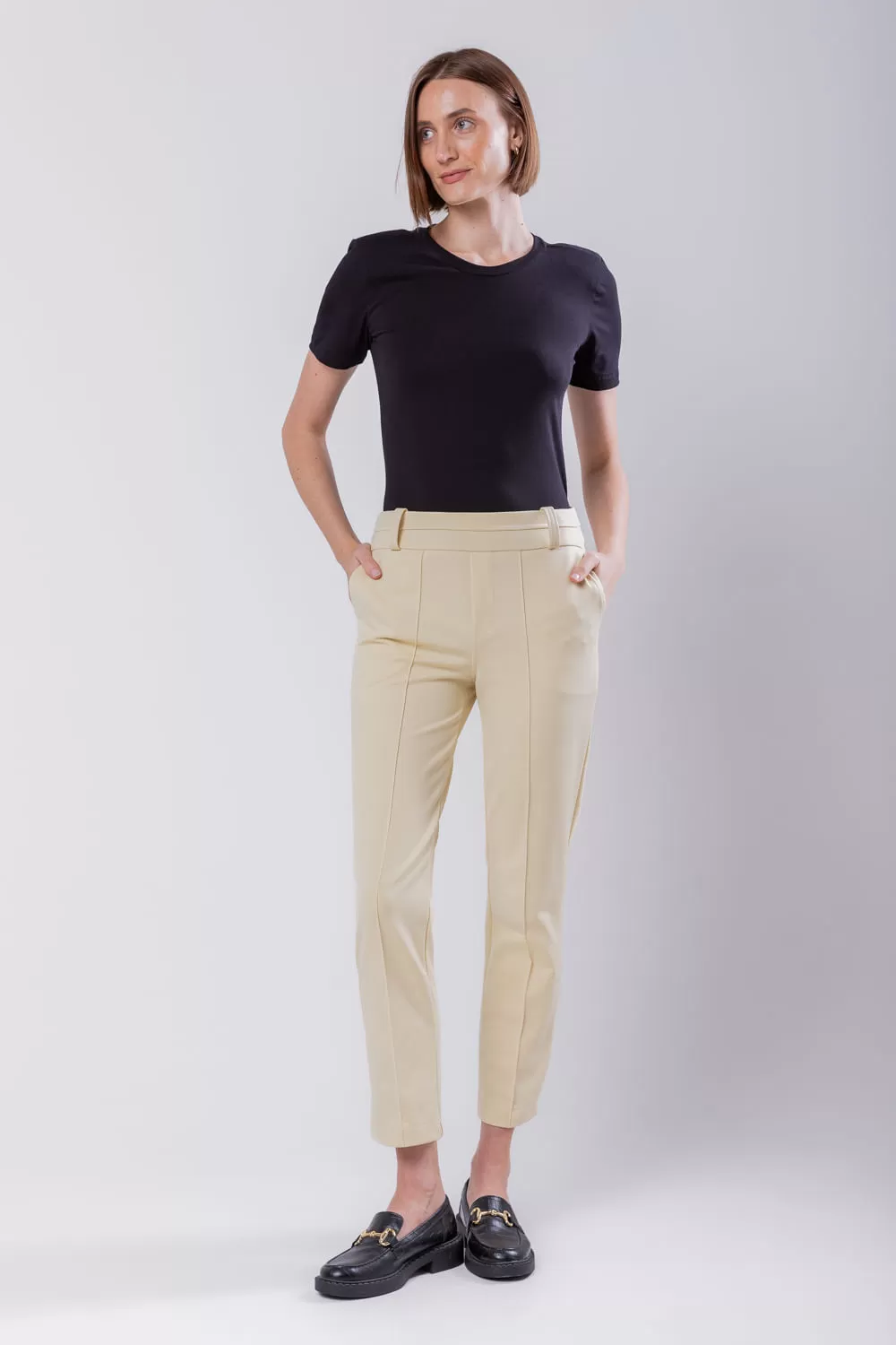 Hidrogênio - MICAELLA BEIGE FISHERMAN PANTS - 19616003