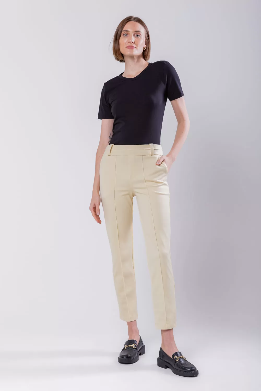Hidrogênio - MICAELLA BEIGE FISHERMAN PANTS - 19616003