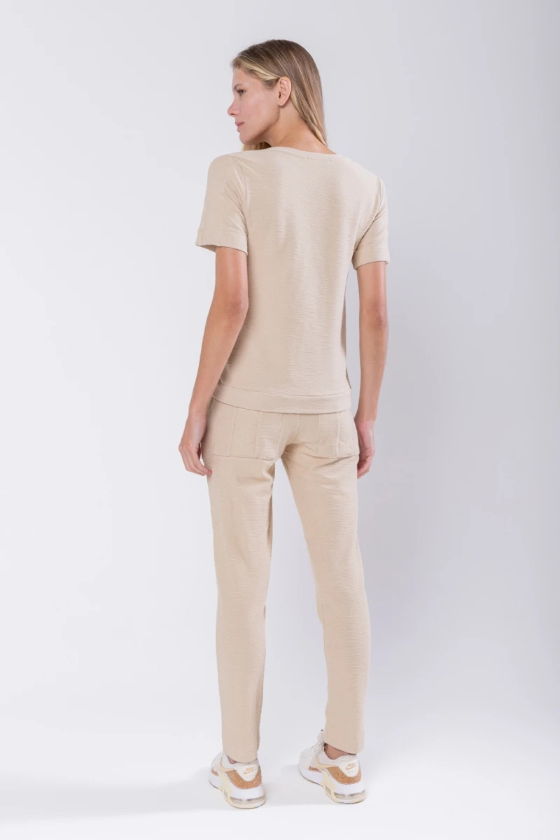 Hidrogênio - BASIC V-NECK LEATHER BLOUSE - 19758247