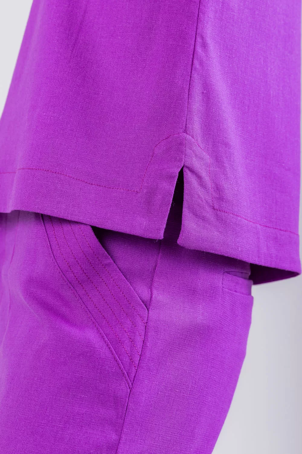 Hidrogênio - CALÇA RETA DE LINHO MISTO MARIA ANTONIA BEAUTYBERRY - 19716501