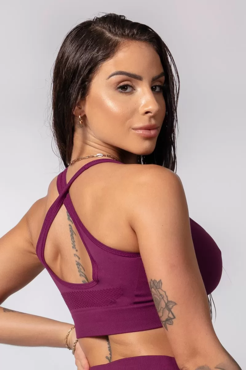 Hipkini - Gymrat Seamless Grape Top - 33330147