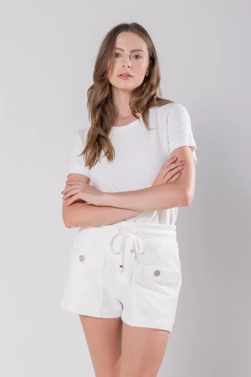 Hidrogênio - OFF WHITE ROUND NECK BLOUSE - 19813018