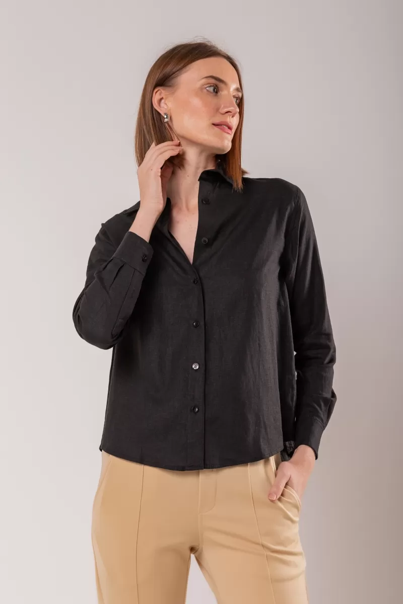 Hidrogênio - BLACK LIGHT LINEN SHIRT - 19744001