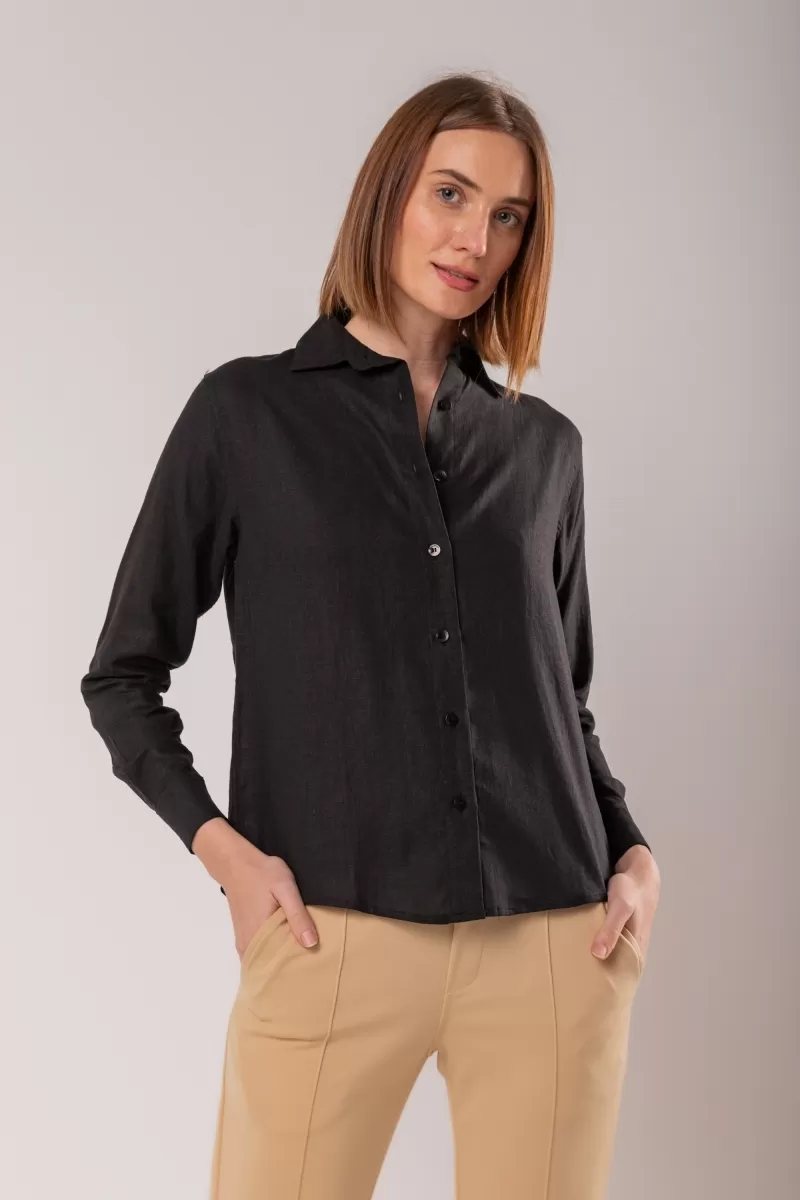 Hidrogênio - BLACK LIGHT LINEN SHIRT - 19744001