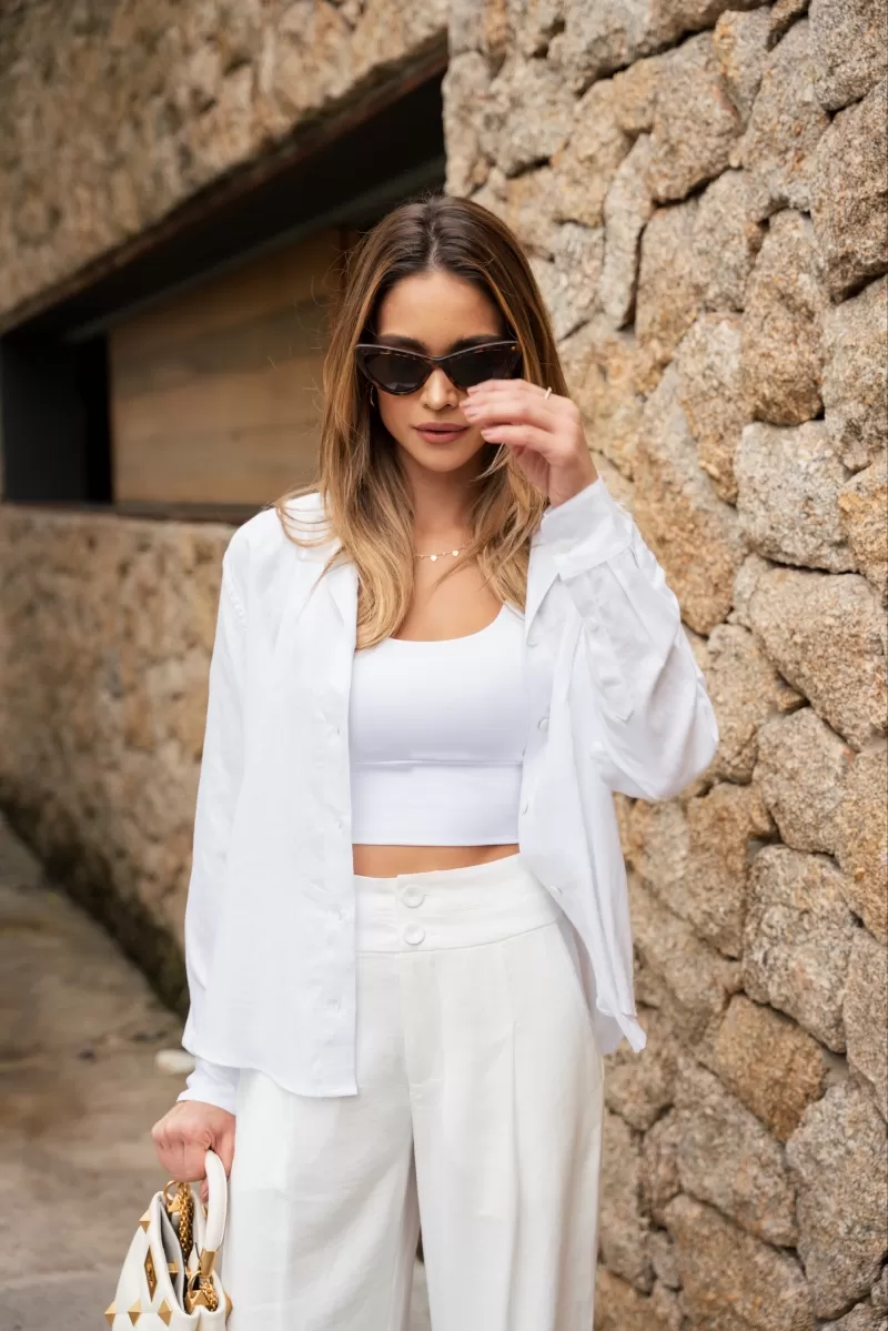 Hidrogênio - LIGHT WHITE LINEN SHIRT - 19744002