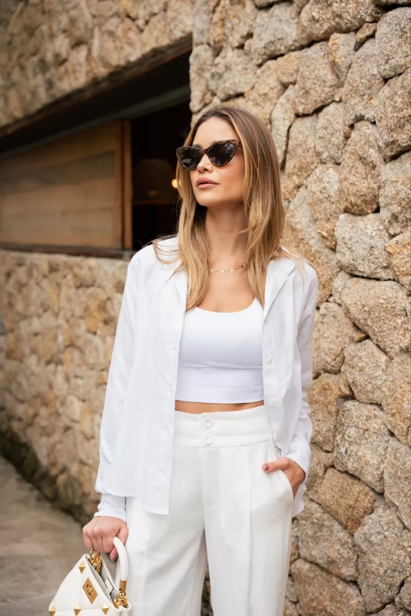 Hidrogênio - LIGHT WHITE LINEN SHIRT - 19744002