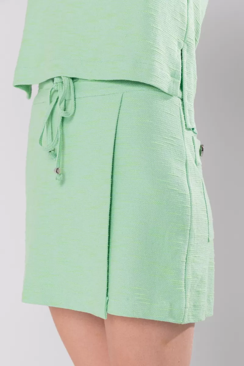 Hidrogênio - SHORTS SKIRT WITH LIGHT GREEN CHANNEL - 19808462