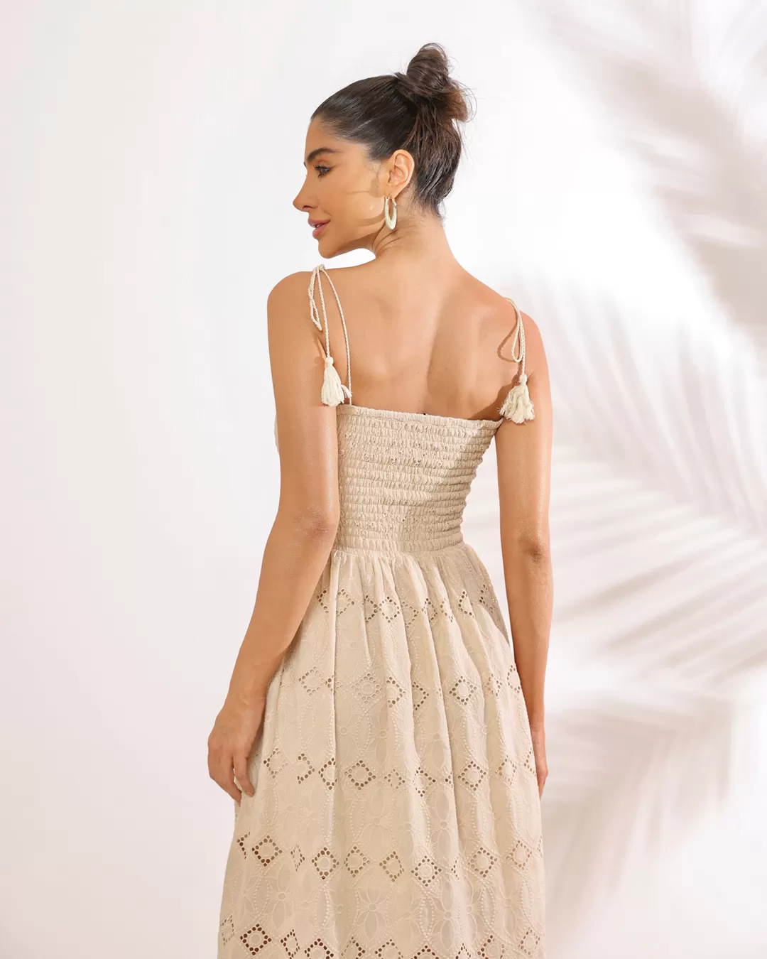 Dot Clothing - Vestido Dot Clothing Longuete Areia - 2125BEGE