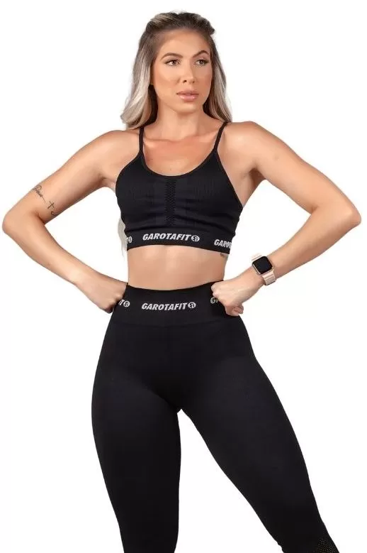 Garotafit - Black Seamless Hit Top - TOB74AG