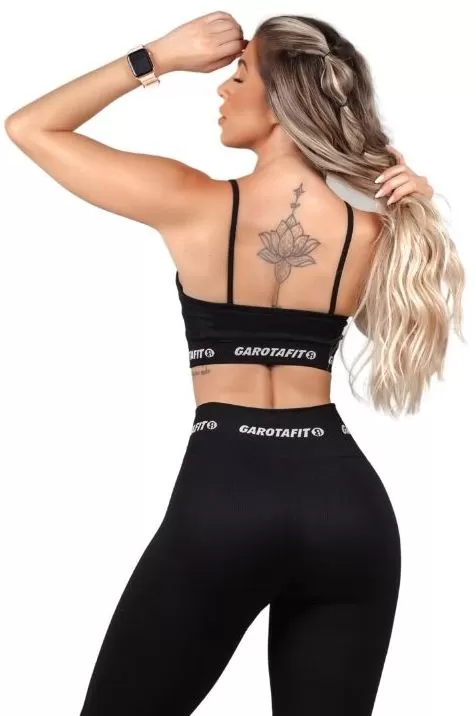 Garotafit - Black Seamless Hit Top - TOB74AG