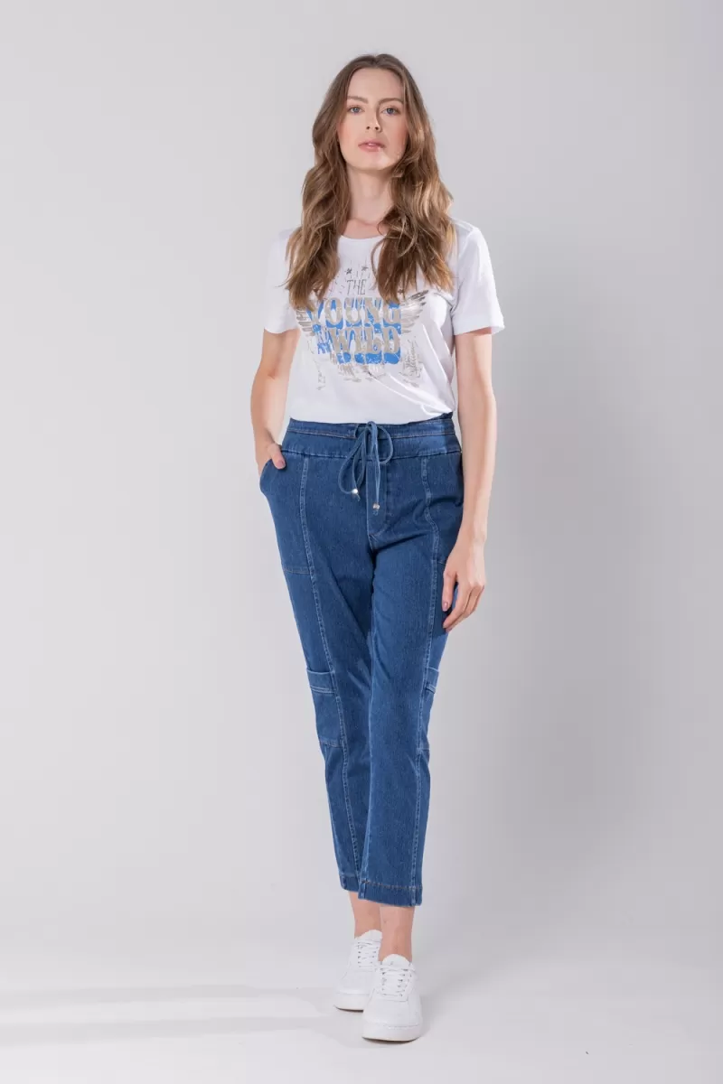 Hidrogênio - NAZARÉ JEANS JOGGER PANTS - 19828042
