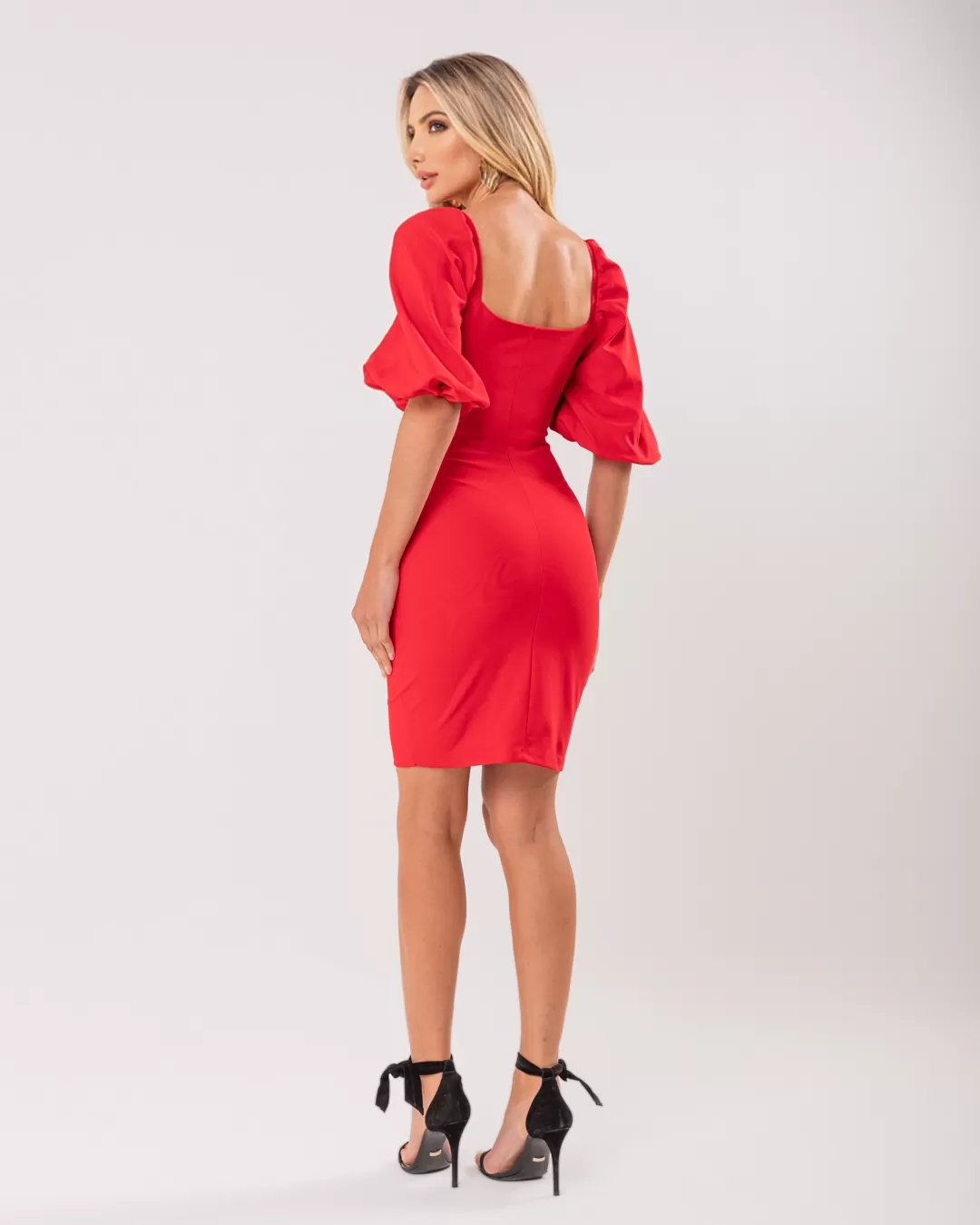 Miss Misses - Dress Miss Misses Tubinho With Red Bulge Top - 19081VERMELHO